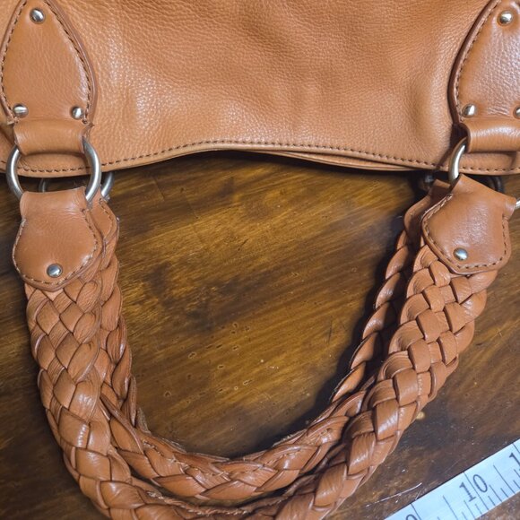 EUC MIchael Kors Bag - Expandable Tote satchel - Cognac pebble leather - Picture 10 of 16